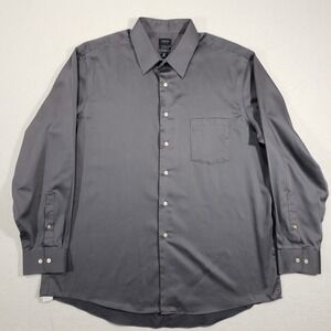 slim fit dress slacks Non-Iron Cotton Solid Dress Shirt with Contrast Trim